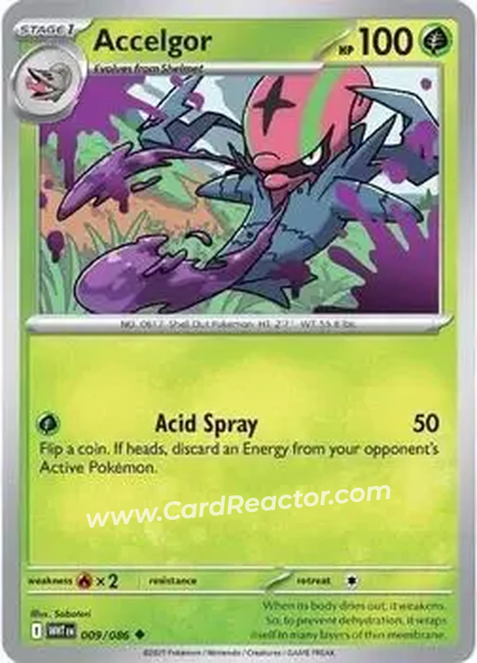 2025 Pokemon Scarlet & Violet White Flare #009/086 - Accelgor