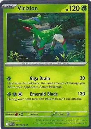 2025 Pokemon Scarlet & Violet White Flare #010/086 - Virizion