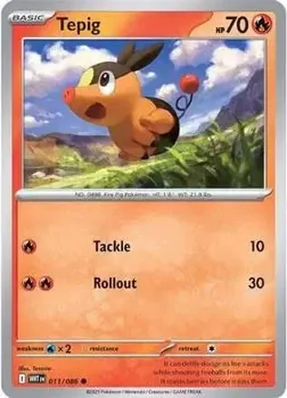 2025 Pokemon Scarlet & Violet White Flare #011/086 - Tepig