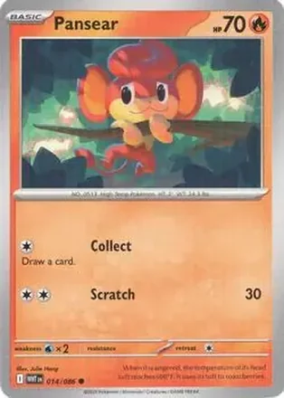 2025 Pokemon Scarlet & Violet White Flare #014/086 - Pansear