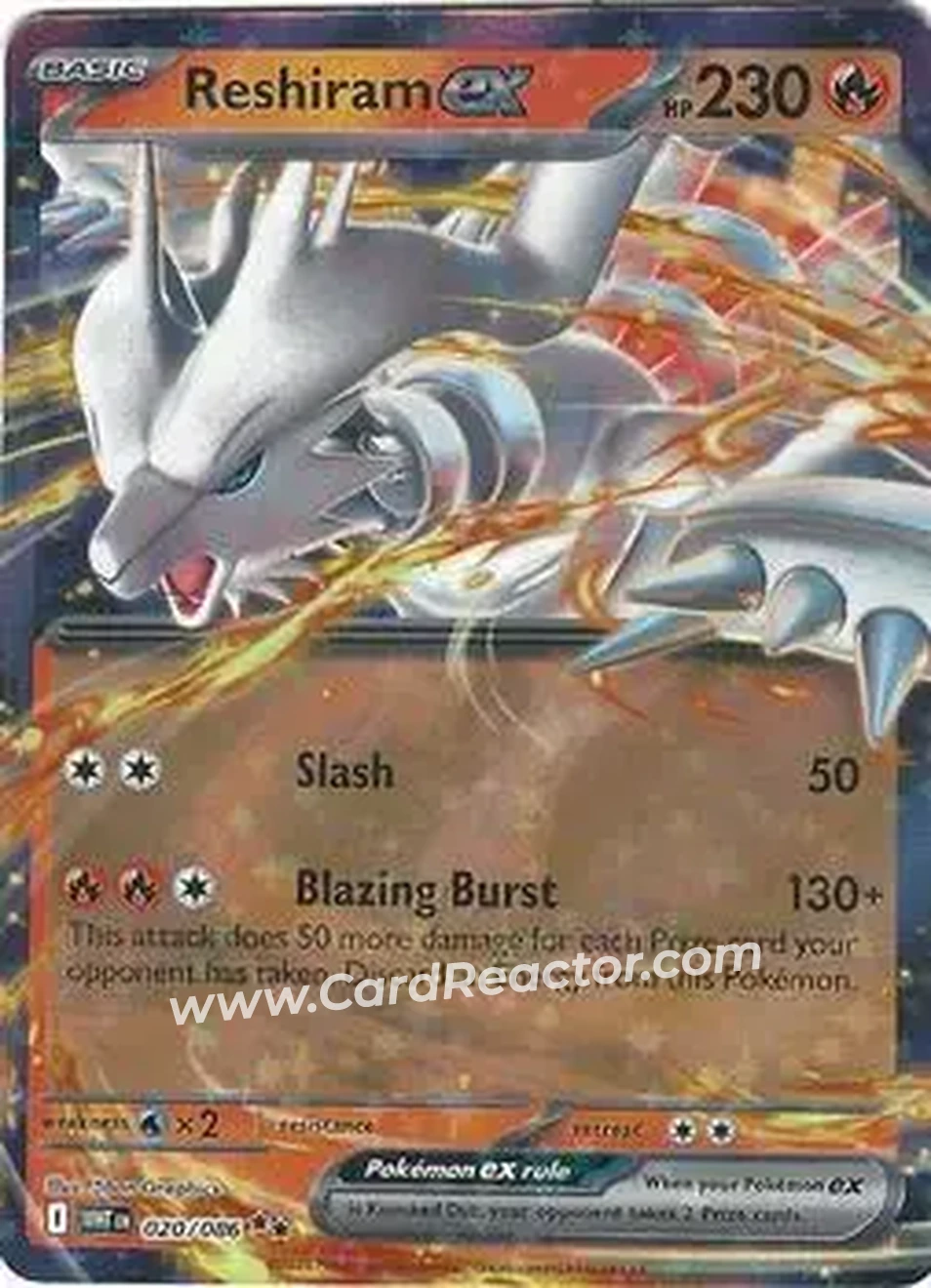 2025 Pokemon Scarlet & Violet White Flare #020/086 - Reshiram