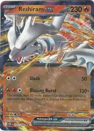 2025 Pokemon Scarlet & Violet White Flare #020/086 - Reshiram