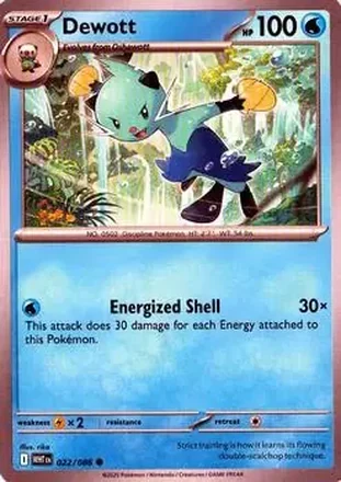 2025 Pokemon Scarlet & Violet White Flare #022/086 - Dewott