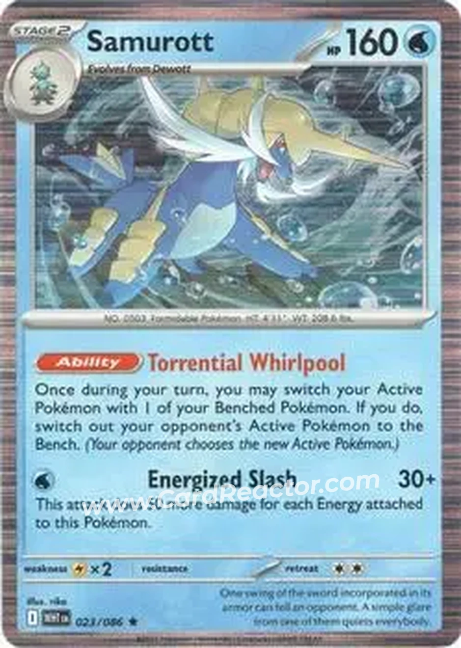 2025 Pokemon Scarlet & Violet White Flare #023/086 - Samurott