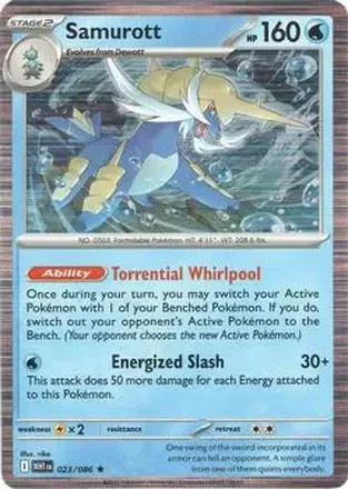 2025 Pokemon Scarlet & Violet White Flare #023/086 - Samurott