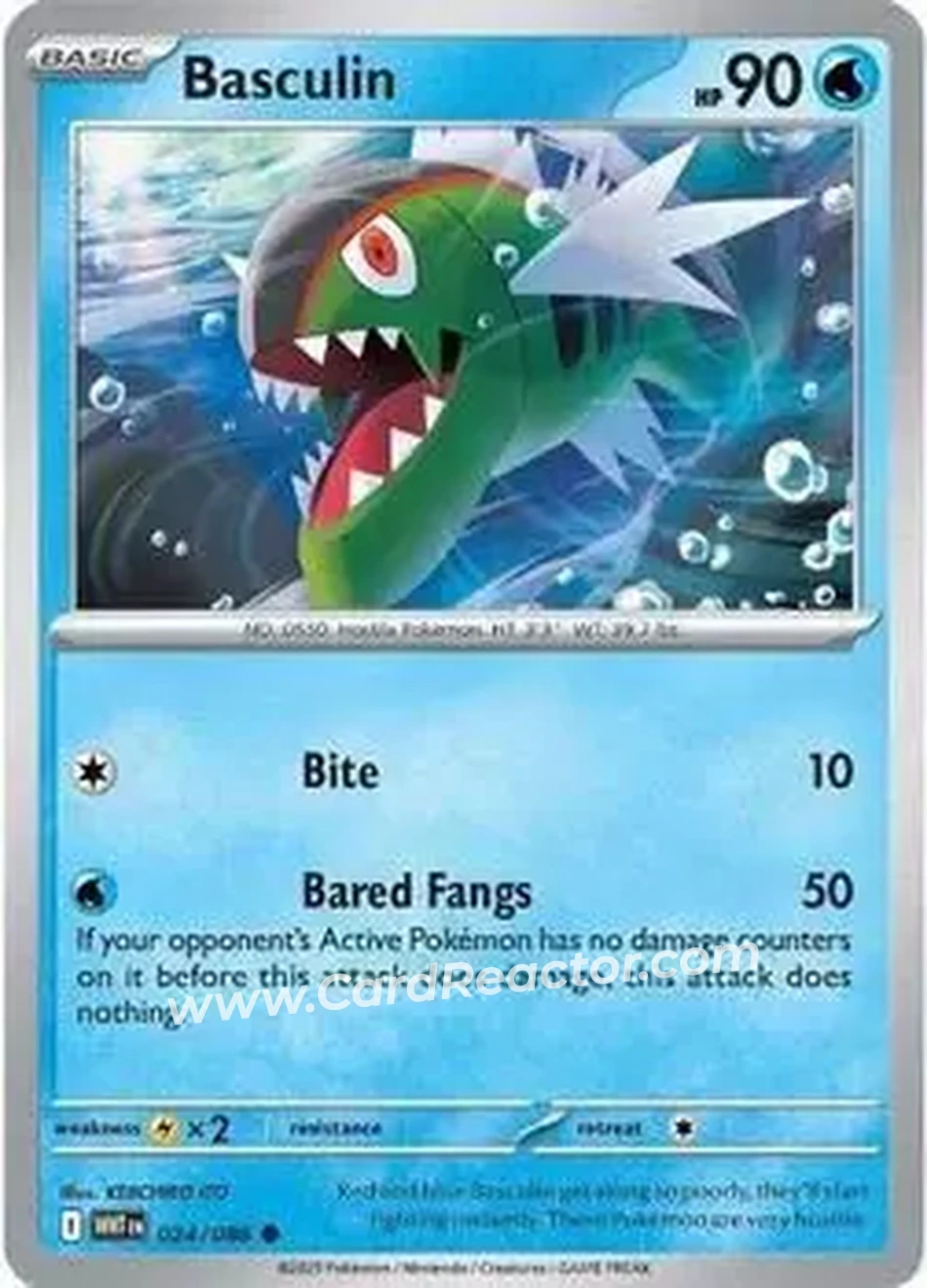 2025 Pokemon Scarlet & Violet White Flare #024/086 - Basculin