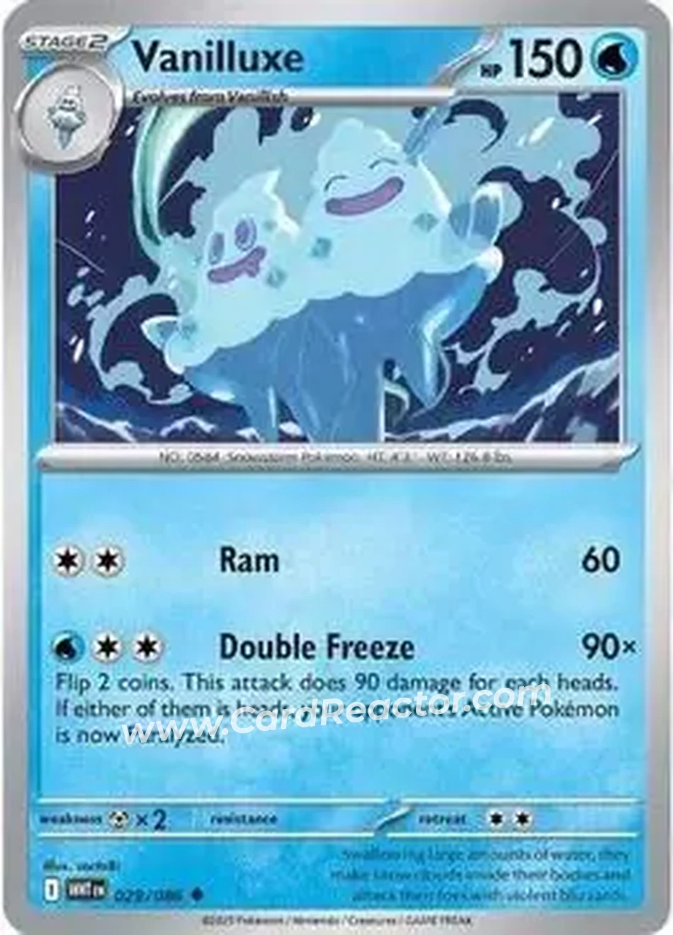 2025 Pokemon Scarlet & Violet White Flare #029/086 - Vanilluxe