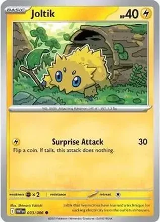2025 Pokemon Scarlet & Violet White Flare #033/086 - Joltik