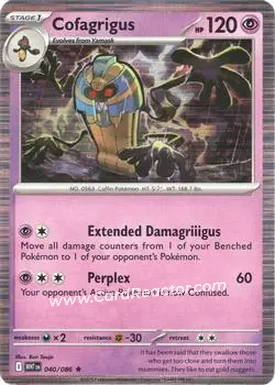 2025 Pokemon Scarlet & Violet White Flare #040/086 - Cofagrigus