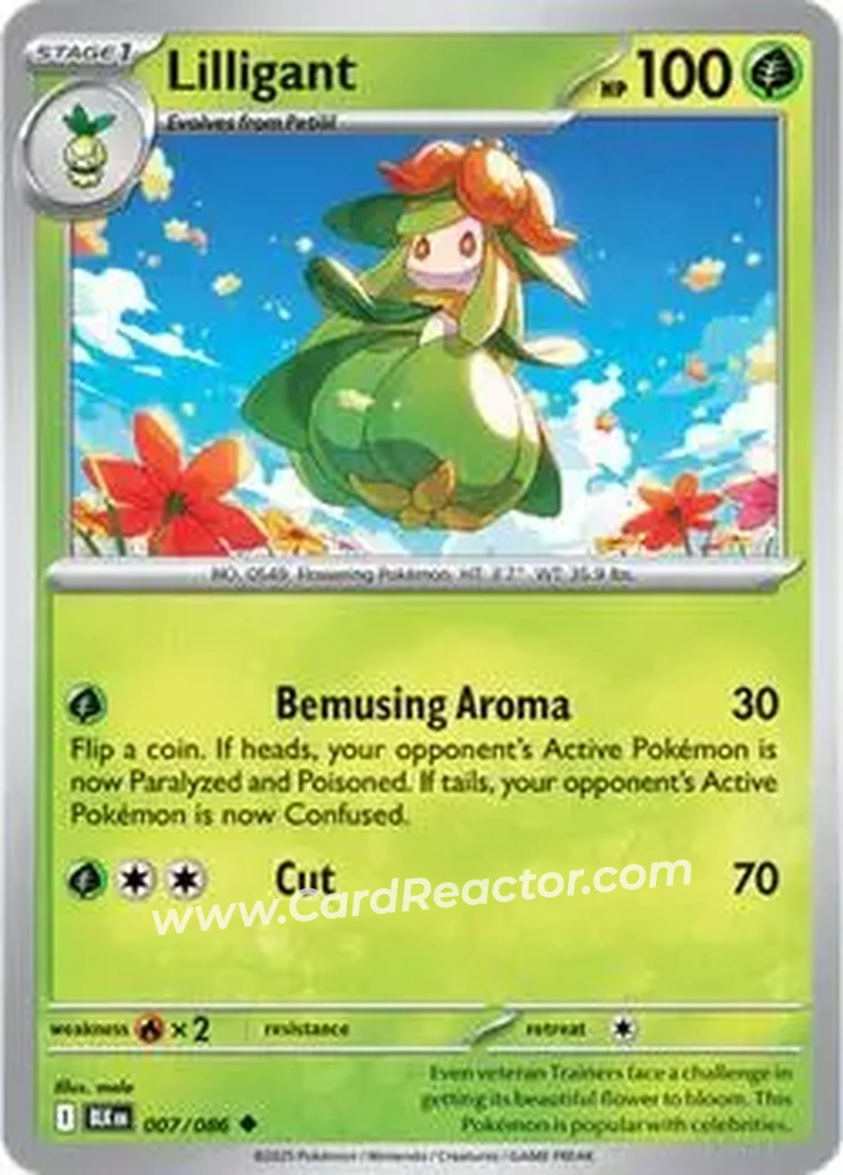 2025 Pokémon Scarlet & Violet Black Bolt #007/086 - ドレディア - Front