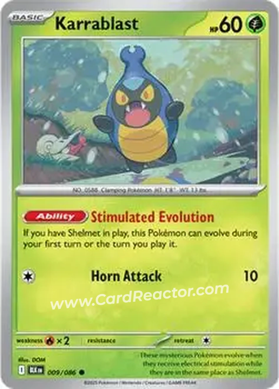 2025 Pokémon Scarlet & Violet Black Bolt #009/086 - カブルモ - Front