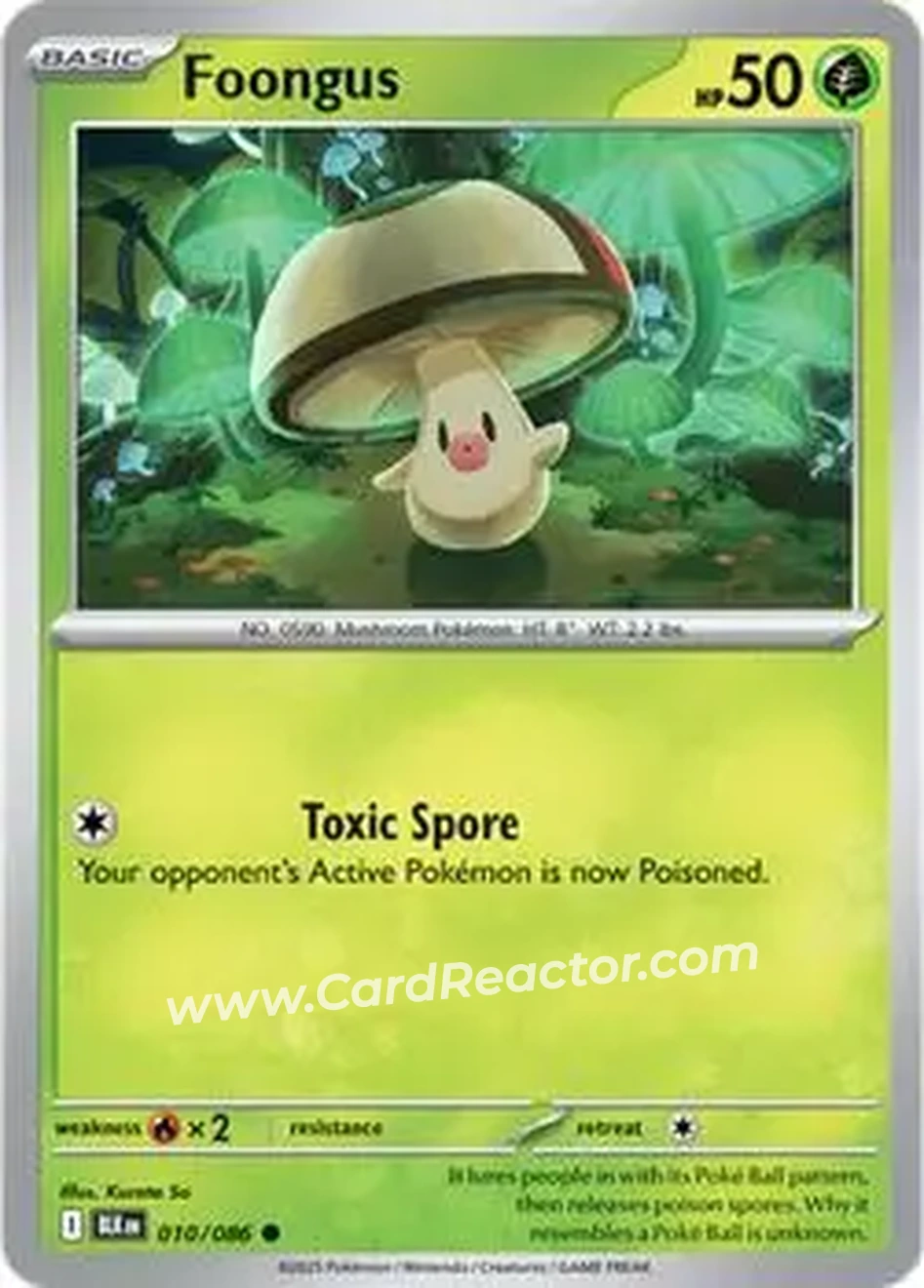 2025 Pokémon Scarlet & Violet Black Bolt #010/086 - タマゲタケ - Front
