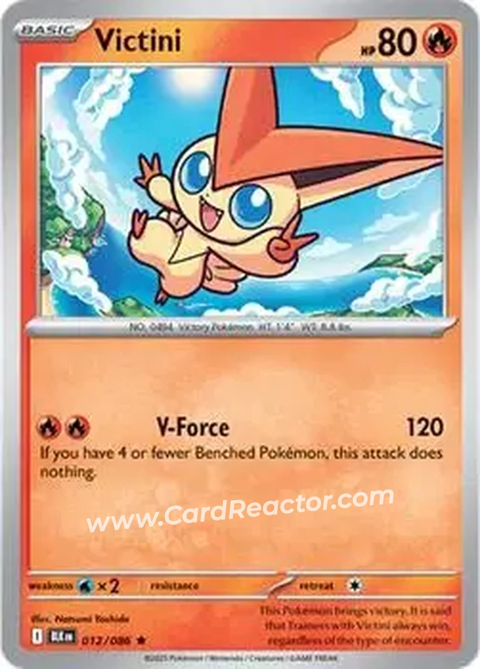 2025 Pokémon Scarlet & Violet Black Bolt #012/086 - Victini