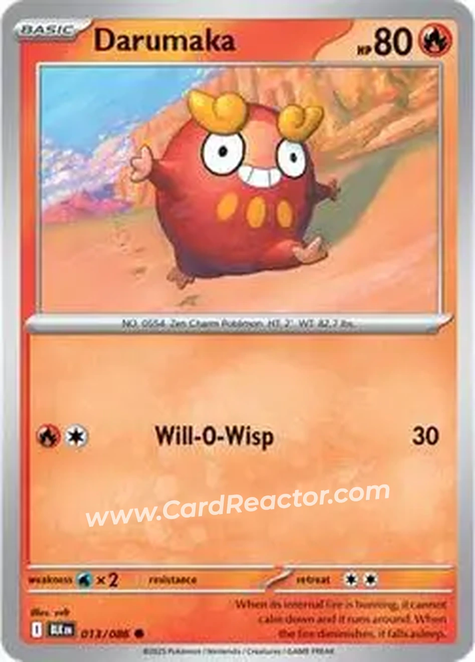2025 Pokémon Scarlet & Violet Black Bolt #013/086 - Darumaka - Front