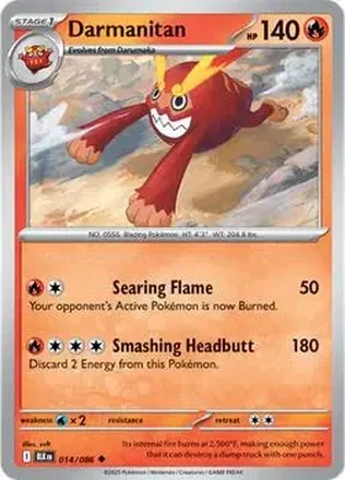 2025 Pokémon Scarlet & Violet Black Bolt #014/086 - Darmanitan