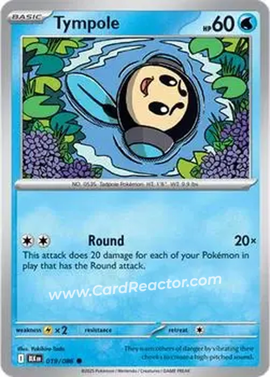 2025 Pokémon Scarlet & Violet Black Bolt #019/086 - オタマロ - Front