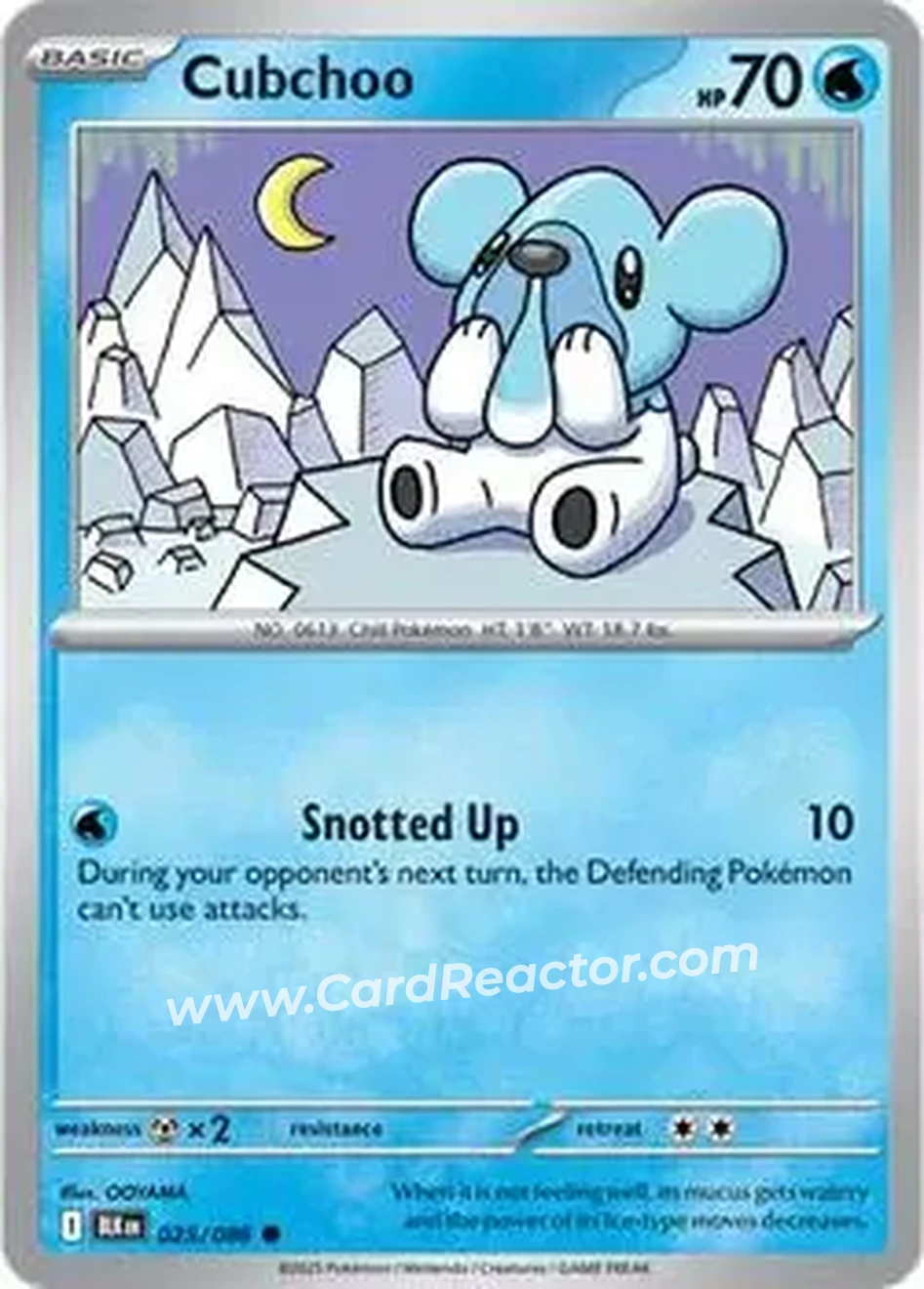 2025 Pokémon Scarlet & Violet Black Bolt #025/086 - クマシュン - Front