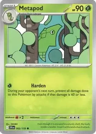2025 Pokémon Scarlet & Violet Journey Together #002/159 - Metapod