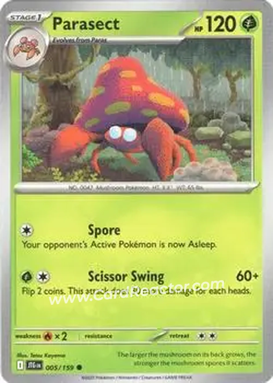 2025 Pokémon Scarlet & Violet Journey Together #005/159 - Parasect - Front