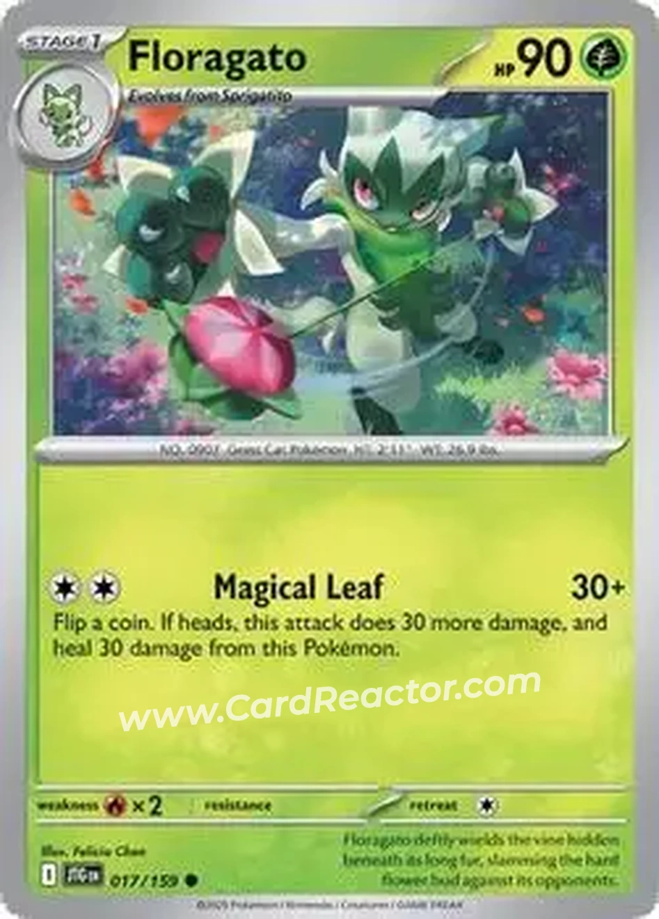 2025 Pokémon Scarlet & Violet Journey Together #017/159 - Floragato