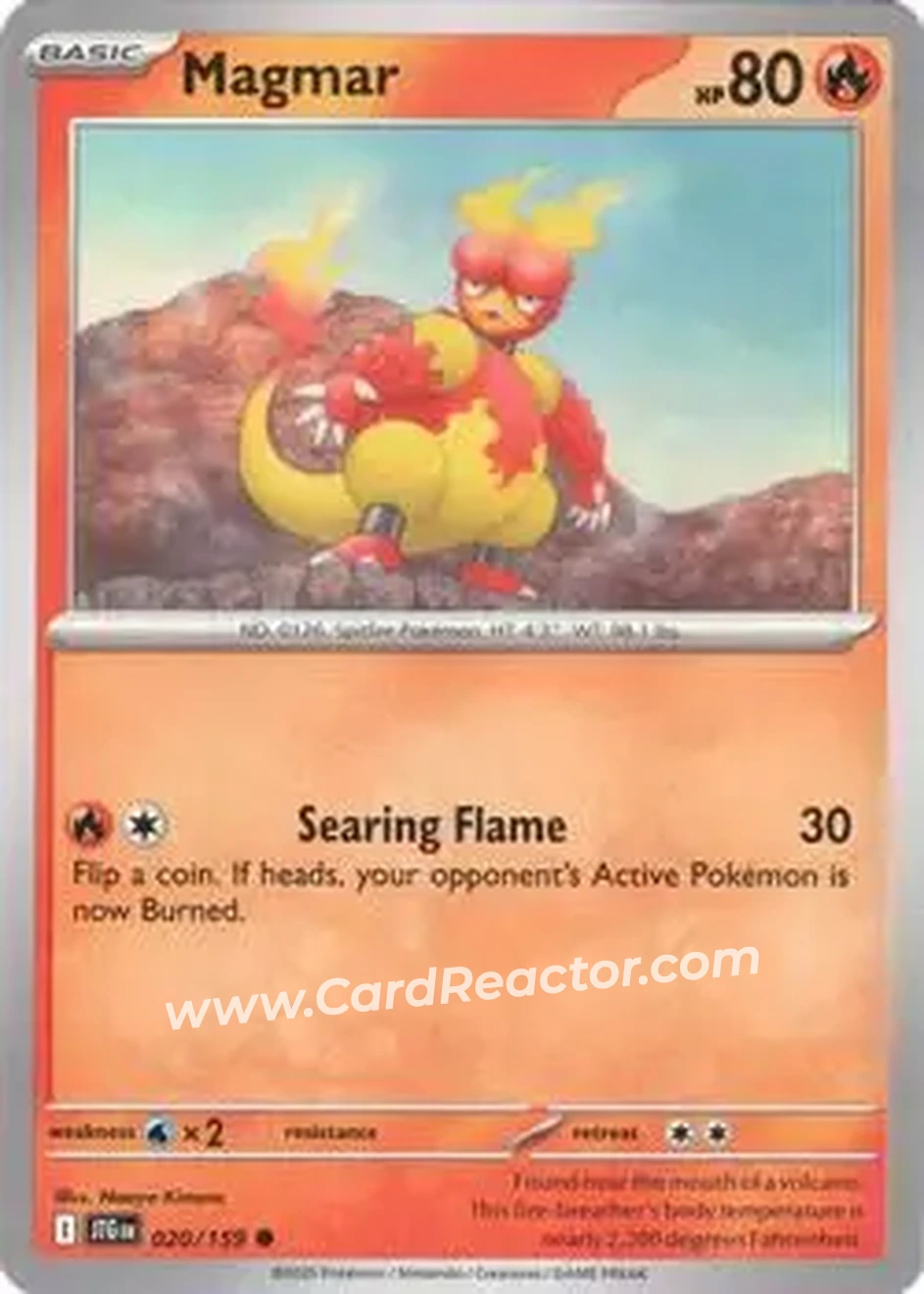 2025 Pokémon Scarlet & Violet Journey Together #020/159 - Magmar - Front