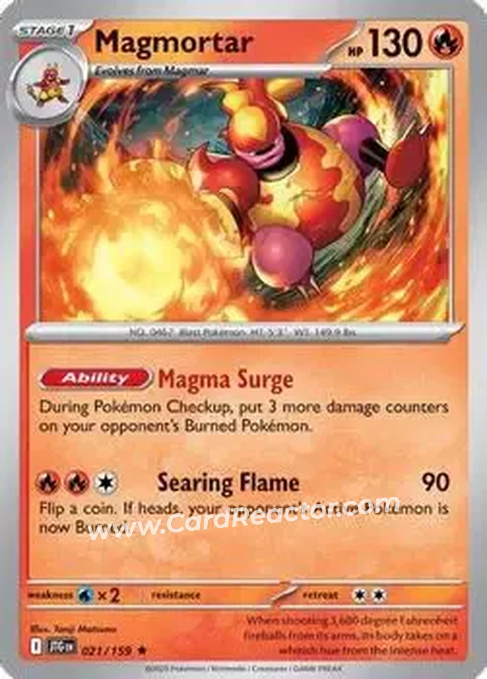2025 Pokémon Scarlet & Violet Journey Together #021/159 - Magmortar