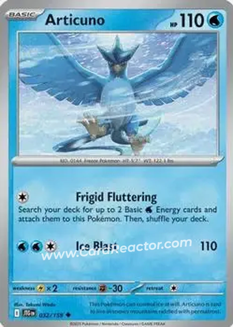 2025 Pokémon Scarlet & Violet Journey Together #032/159 - Articuno - Front