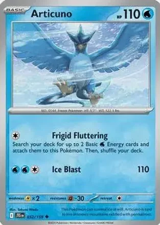 2025 Pokémon Scarlet & Violet Journey Together #032/159 - Articuno