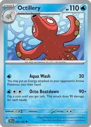 2025 Pokémon Scarlet & Violet Journey Together #034/159 - Octillery
