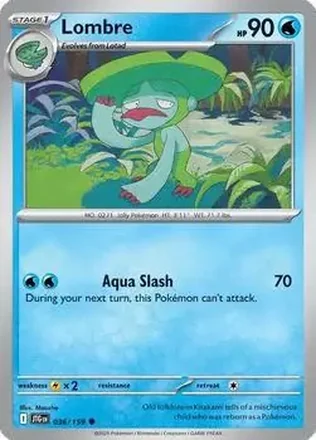 2025 Pokémon Scarlet & Violet Journey Together #036/159 - Lombre