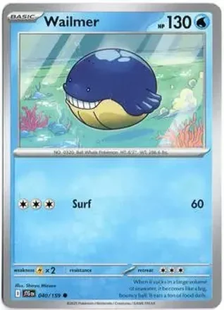 2025 Pokémon Scarlet & Violet Journey Together #040/159 - Wailmer