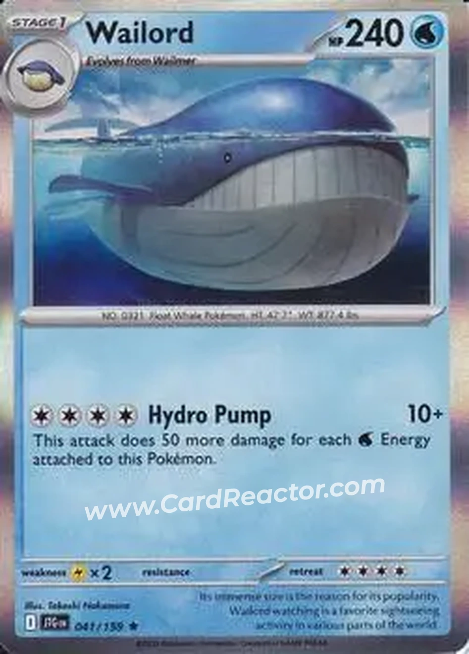 2025 Pokémon Scarlet & Violet Journey Together #041/159 - Wailord ex