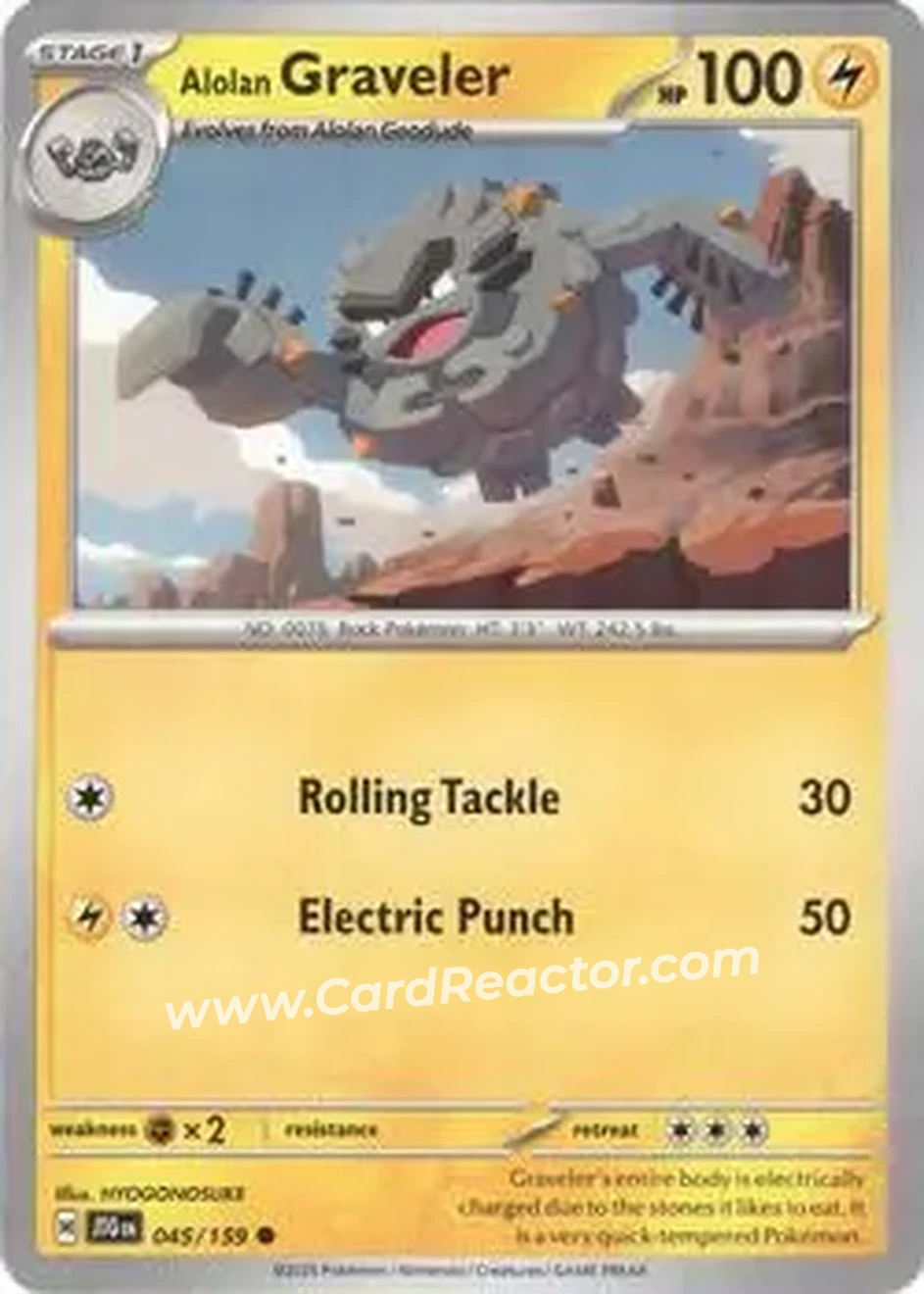 2025 Pokémon Scarlet & Violet Journey Together #045/159 - Graveler - Front