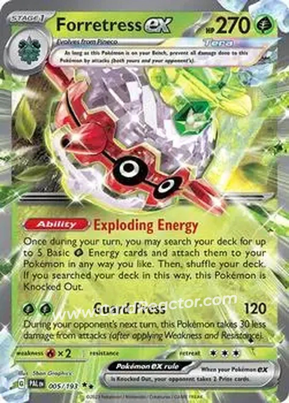 2024 Play! Pokemon Prize Pack Series Five #005/193 - フォレトス - Front