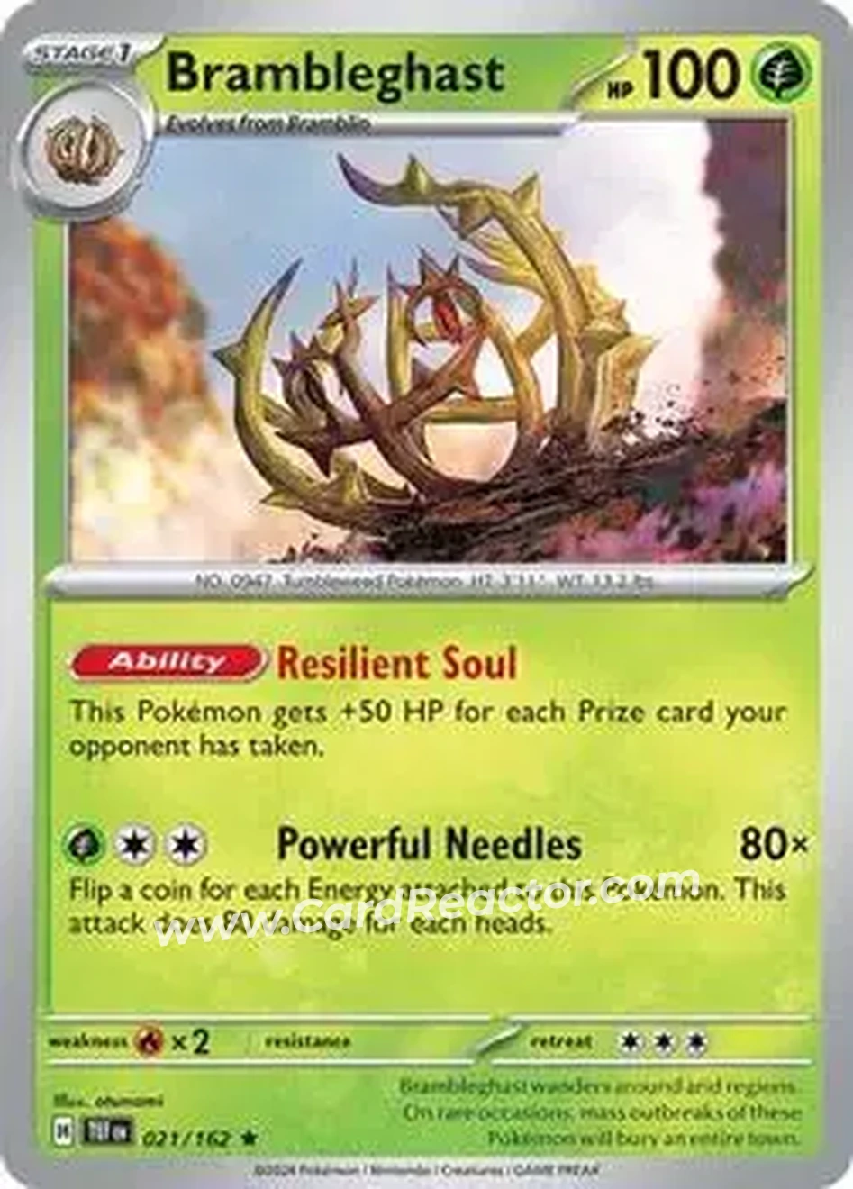 2024 Play! Pokemon Prize Pack Series Five #021/162 - アノホラグサ - Front