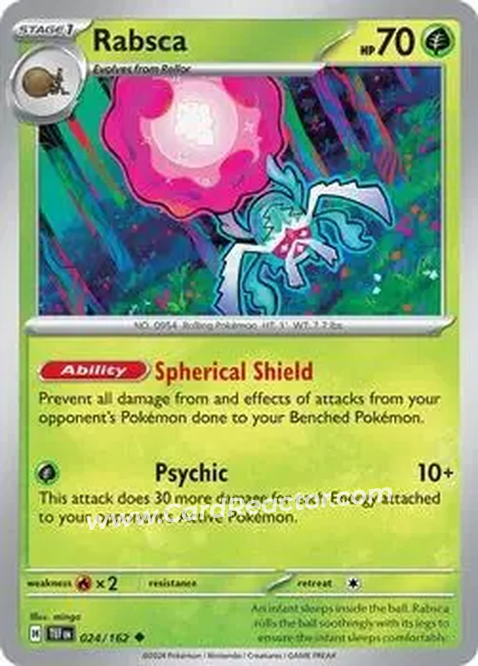2024 Play! Pokemon Prize Pack Series Five #024/162 - Rabsca - Front