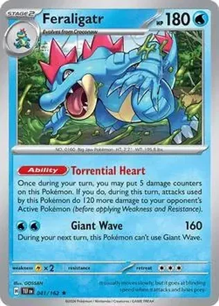 2024 Play! Pokemon Prize Pack Series Five #041/162 - Feraligatr