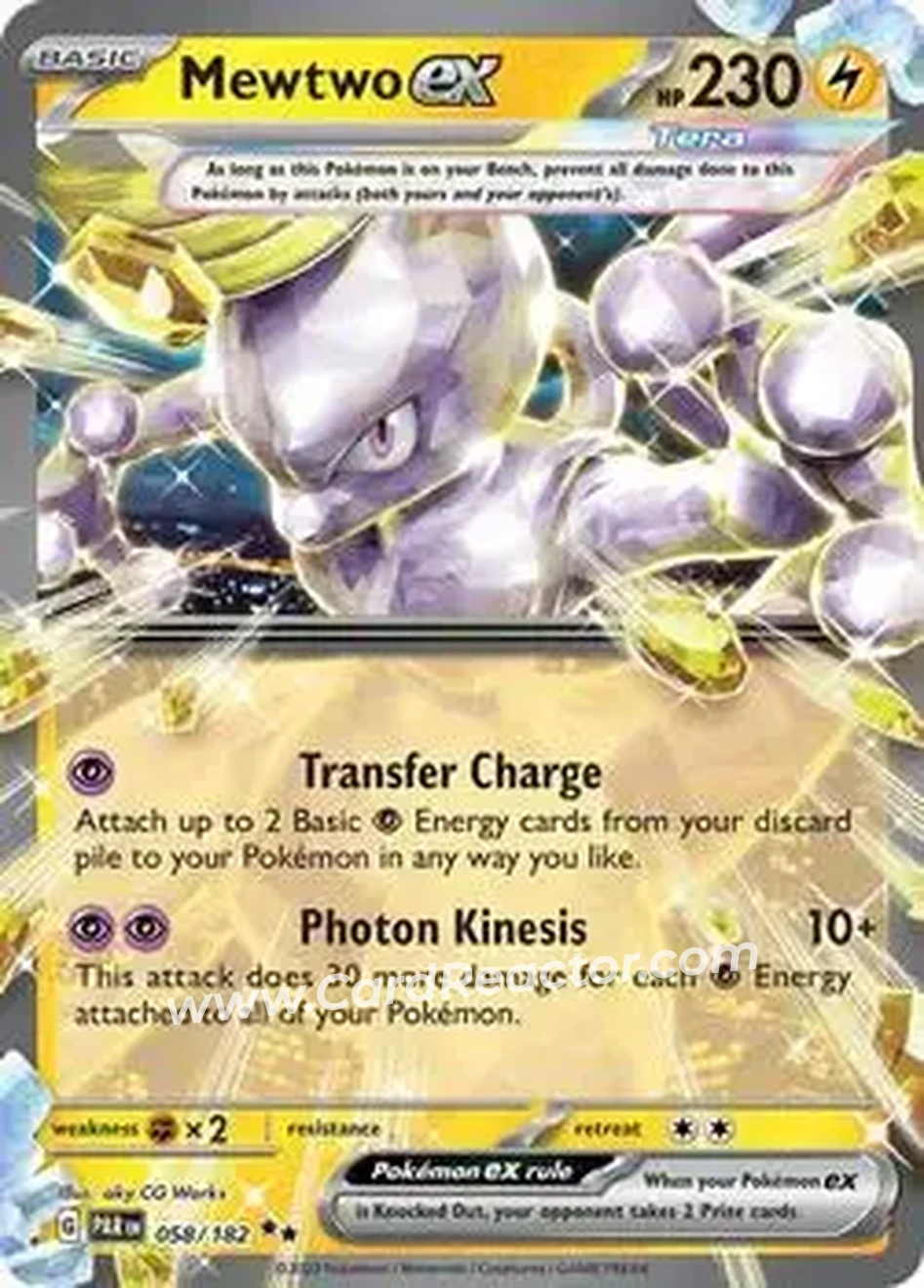 2024 Play! Pokemon Prize Pack Series Five #058/182 - Mewtwo - Front