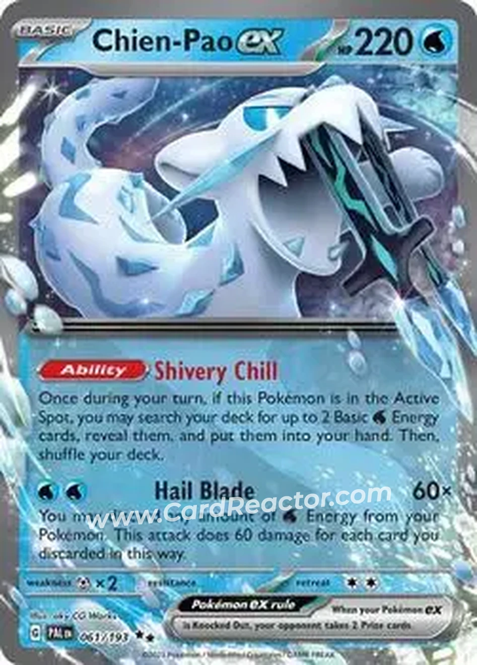 2024 Play! Pokemon Prize Pack Series Five #061/193 - Chien-Pao