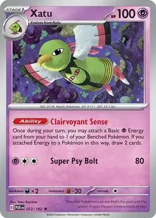 2024 Play! Pokemon Prize Pack Series Five #072/182 - Xatu