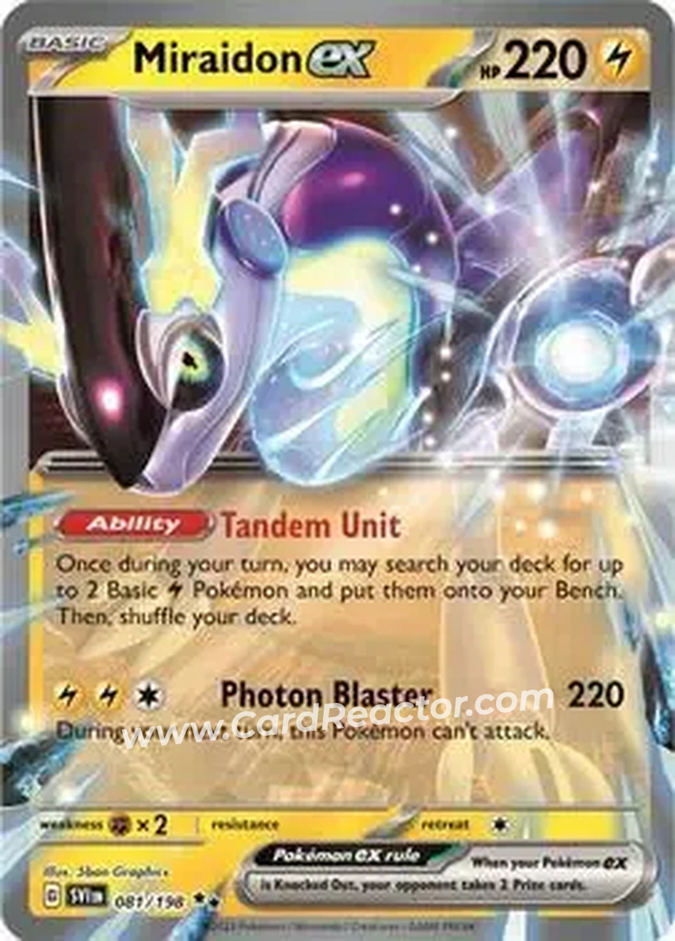 2024 Play! Pokemon Prize Pack Series Five #081/198 - Miraidon