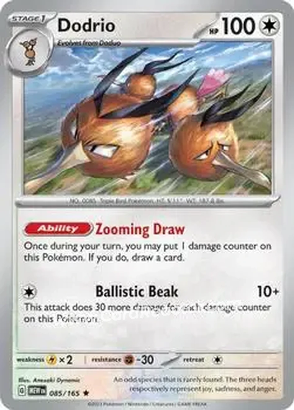 2024 Play! Pokemon Prize Pack Series Five #085/165 - Dodrio - Front