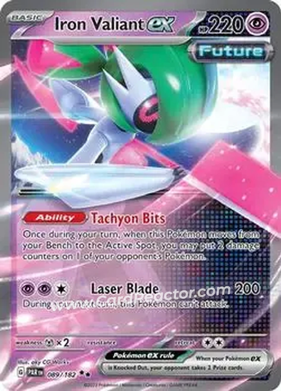 2024 Play! Pokemon Prize Pack Series Five #089/182 - Iron Valiant - Front