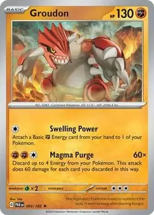 2024 Play! Pokemon Prize Pack Series Five #093/182 - Groudon