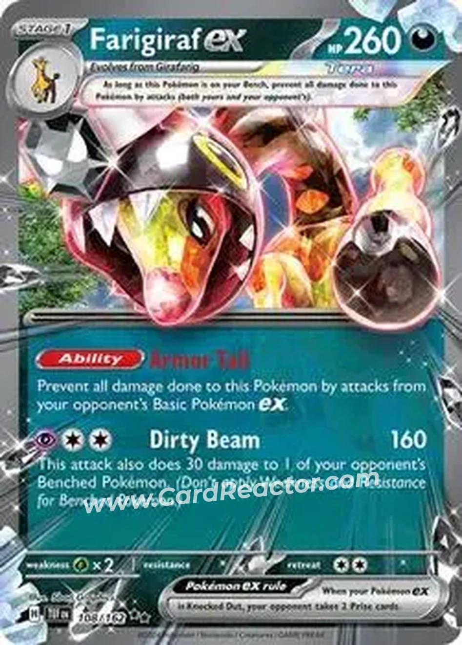 2024 Play! Pokemon Prize Pack Series Five #108/162 - Farigiraf ex