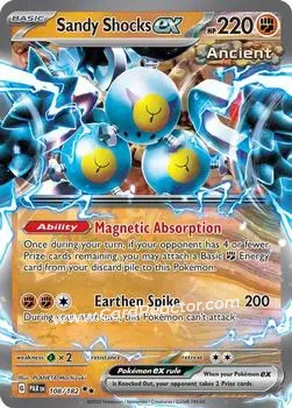 2024 Play! Pokemon Prize Pack Series Five #108/182 - Sandy Shocks ex - Front
