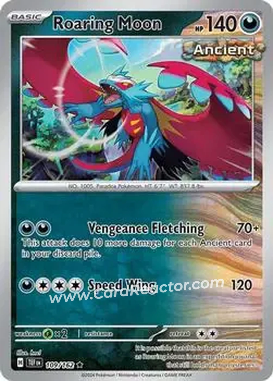 2024 Play! Pokemon Prize Pack Series Five #109/162 - Roaring Moon - Front