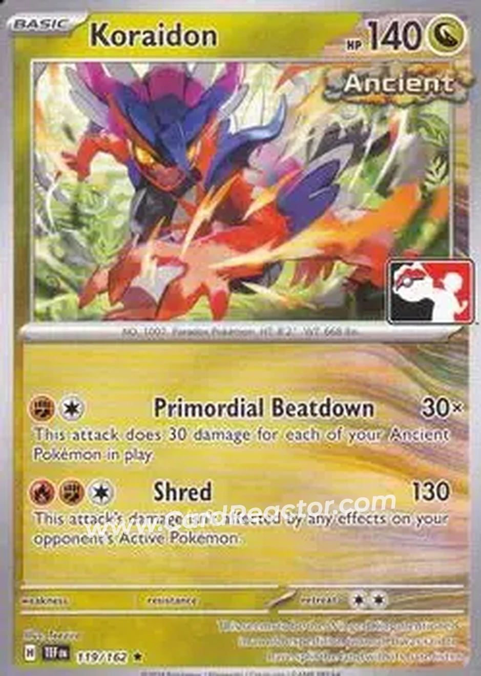 2024 Play! Pokemon Prize Pack Series Five #119/162 - Koraidon