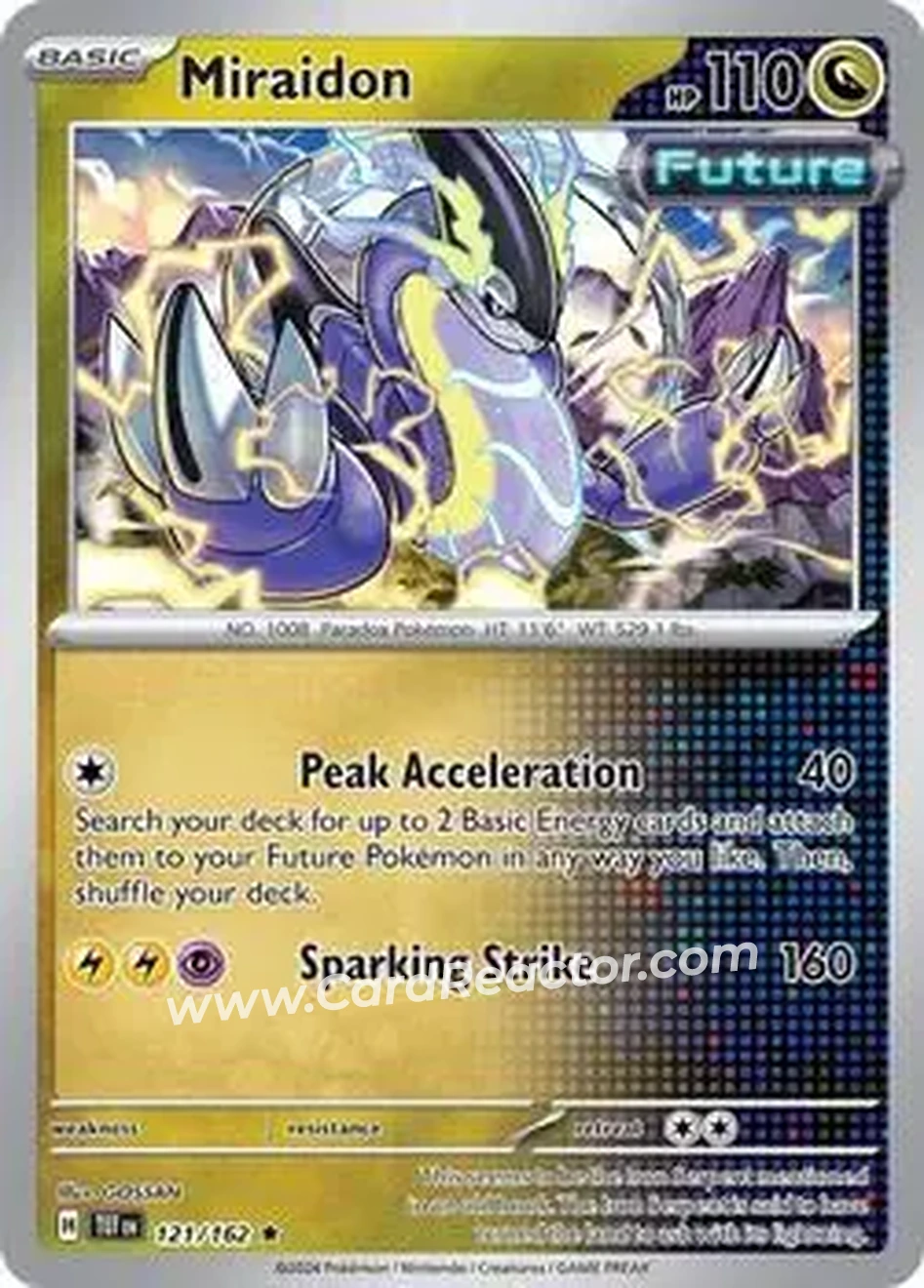 2024 Play! Pokemon Prize Pack Series Five #121/162 - Miraidon