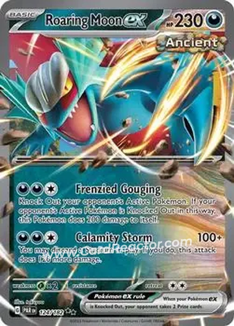 2024 Play! Pokemon Prize Pack Series Five #124/182 - Roaring Moon - Front